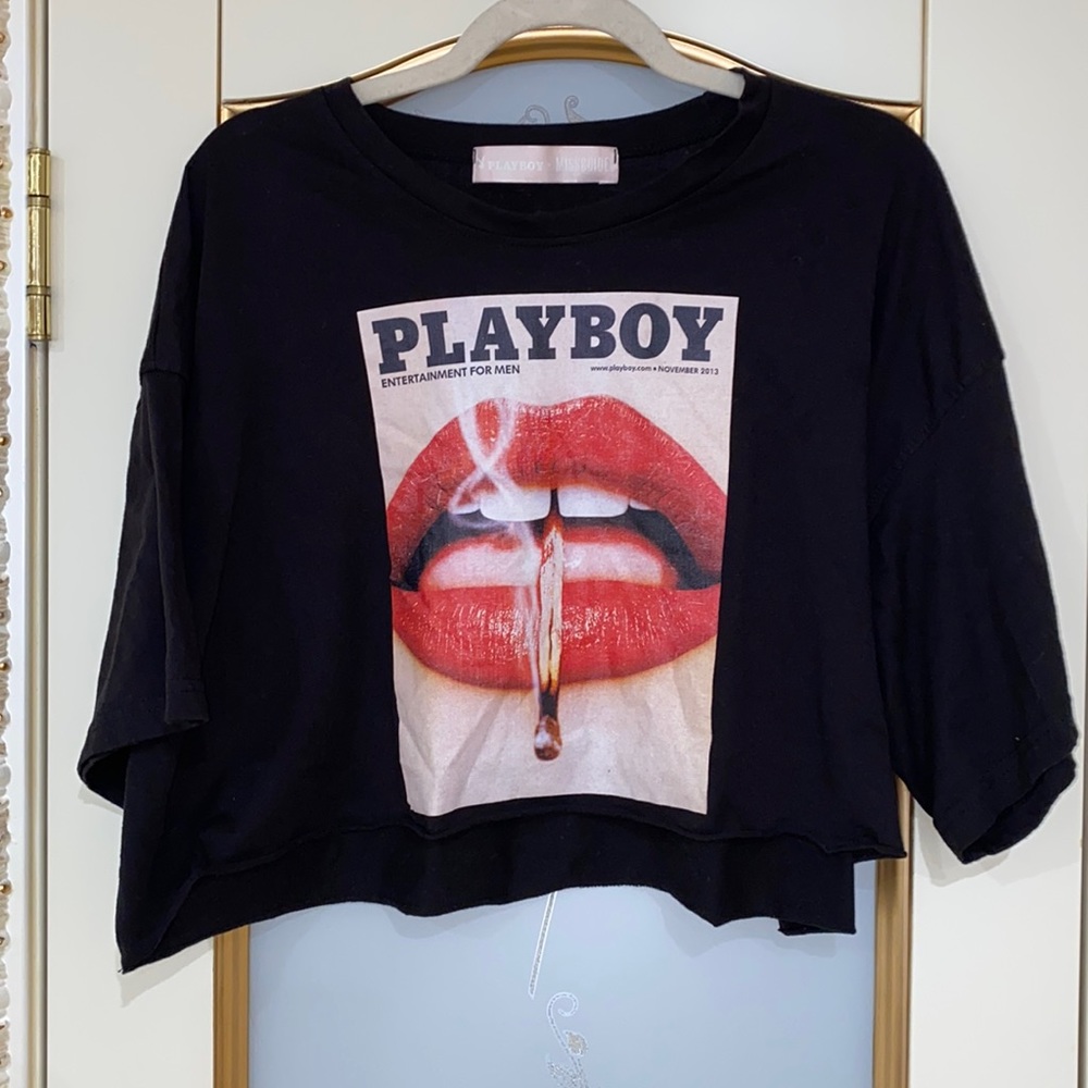 Missguided Playboy Crop Top